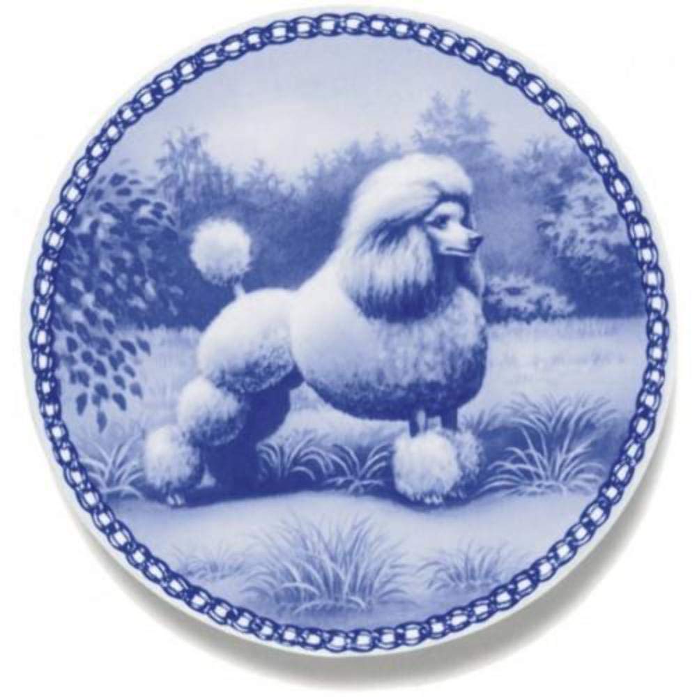 Standard Poodle Dog Porcelain Plate For all Dog Lovers Size 7.61 inches