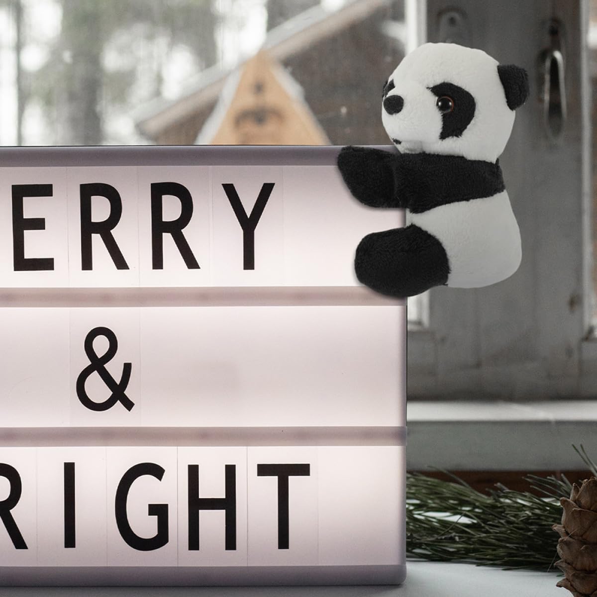 VANZACK 4 StüCk PlüSch Panda Clips Memo Und Fotohalter Weicher Stofftier Panda Clip Mini PlüSchtier FüR BüRo Zuhause Dekoration