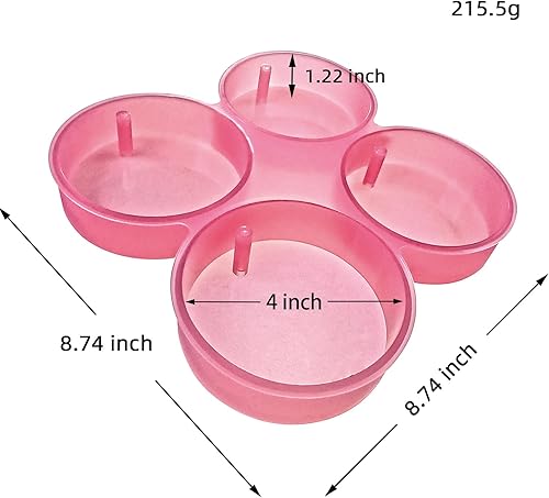 Miniatura 3 de (300 diseños opcionales) MUBYOK M02 Círculos de 4 pulgadas con agujeros 4 cavidades de silicona Freshie molde para hornear perlas aromáticas