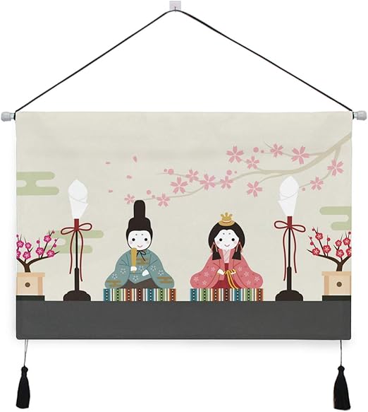 Amazon Co Jp タペストリー 掛け軸 雛祭り ひなまつり 日本 和風 和柄 桜 さくら 掛け物 掛けじく 飾り用 七夕 たなばた 壁画 装飾用品 キャンバス印刷 アートポスター インテリア 日本 部屋飾り 壁飾り 装飾画 人気 おしゃれ 子供の日 こどものひ 花見 花祭り ホーム