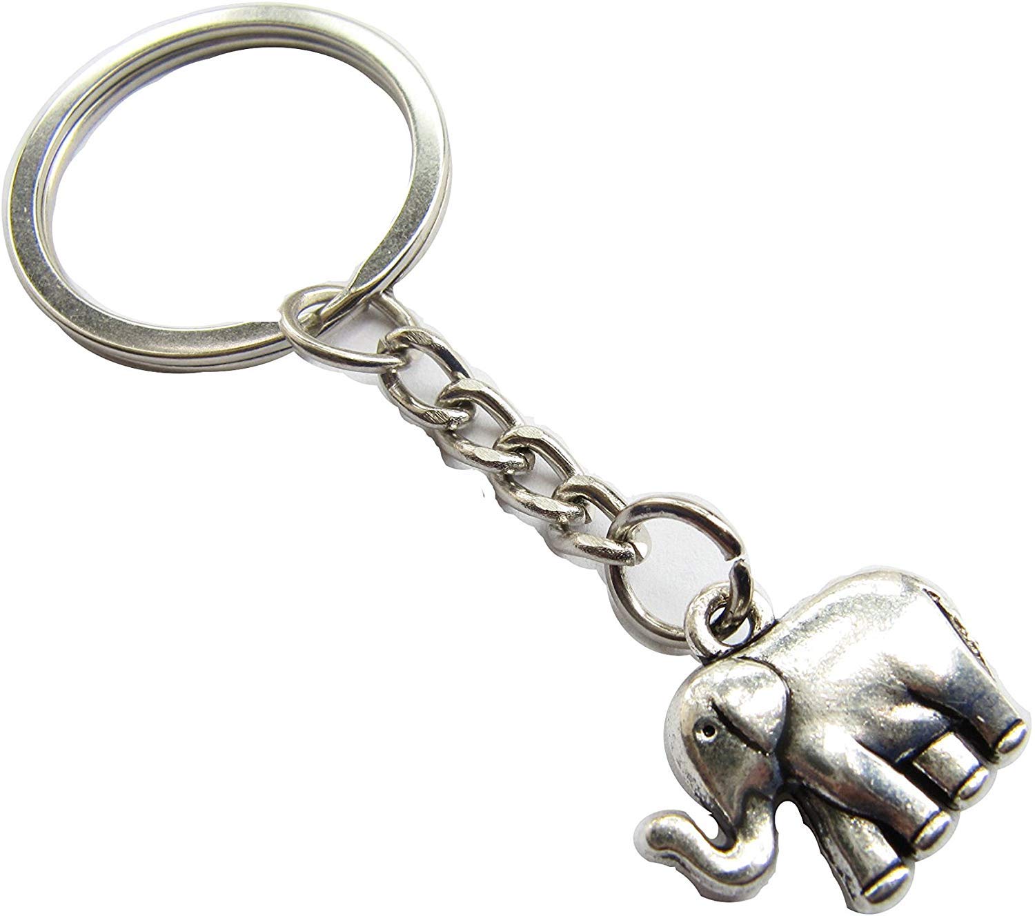 Elephants Keychain, animal keychain,Elephant Keyring, Elephant Gift, Elephant Charm,Small Elephant (10)