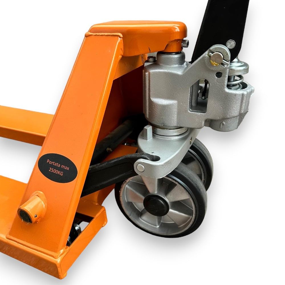 Transpallet manuale per trasporto pedane bancali portata 2500 kg