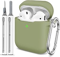Vista 290 de Funda para AirPods Pro con kit de limpieza, funda de silicona suave para Apple AirPod Pro de 1ª/2ª generación, accesorios de funda AirPods Pro/Pro 2