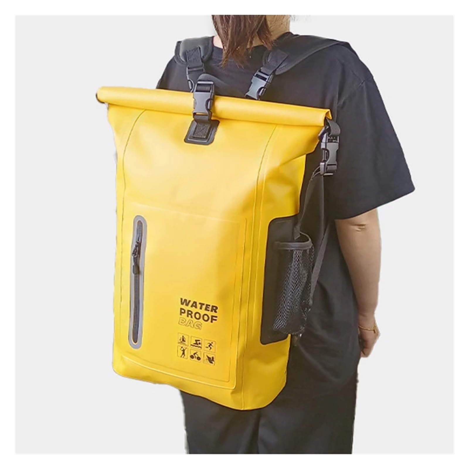 Sac étanche pour kayak - Sac à dos de natation - Grand sac à dos de randonnée en rivière - Épaule - Plage - Plongée - Rafting sec - Canoë - Sac de camping en PVC