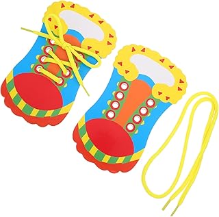 Hohopeti 2 Peças De Brinquedo Para Placa De Sapato De Pintura Para Crianças Cadarços De Sapato Para Crianças Laços Para Crianças Prática De Amarrar Sapato Brinquedo De Amarrar Sapato