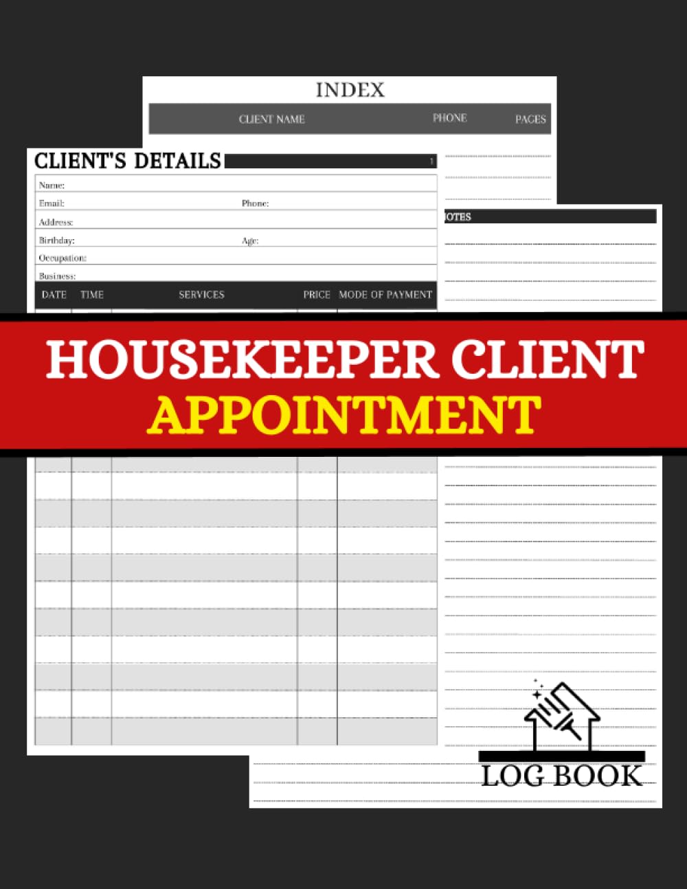 Housekeeper Client Appointment Log Book Cute Gift for Any Home