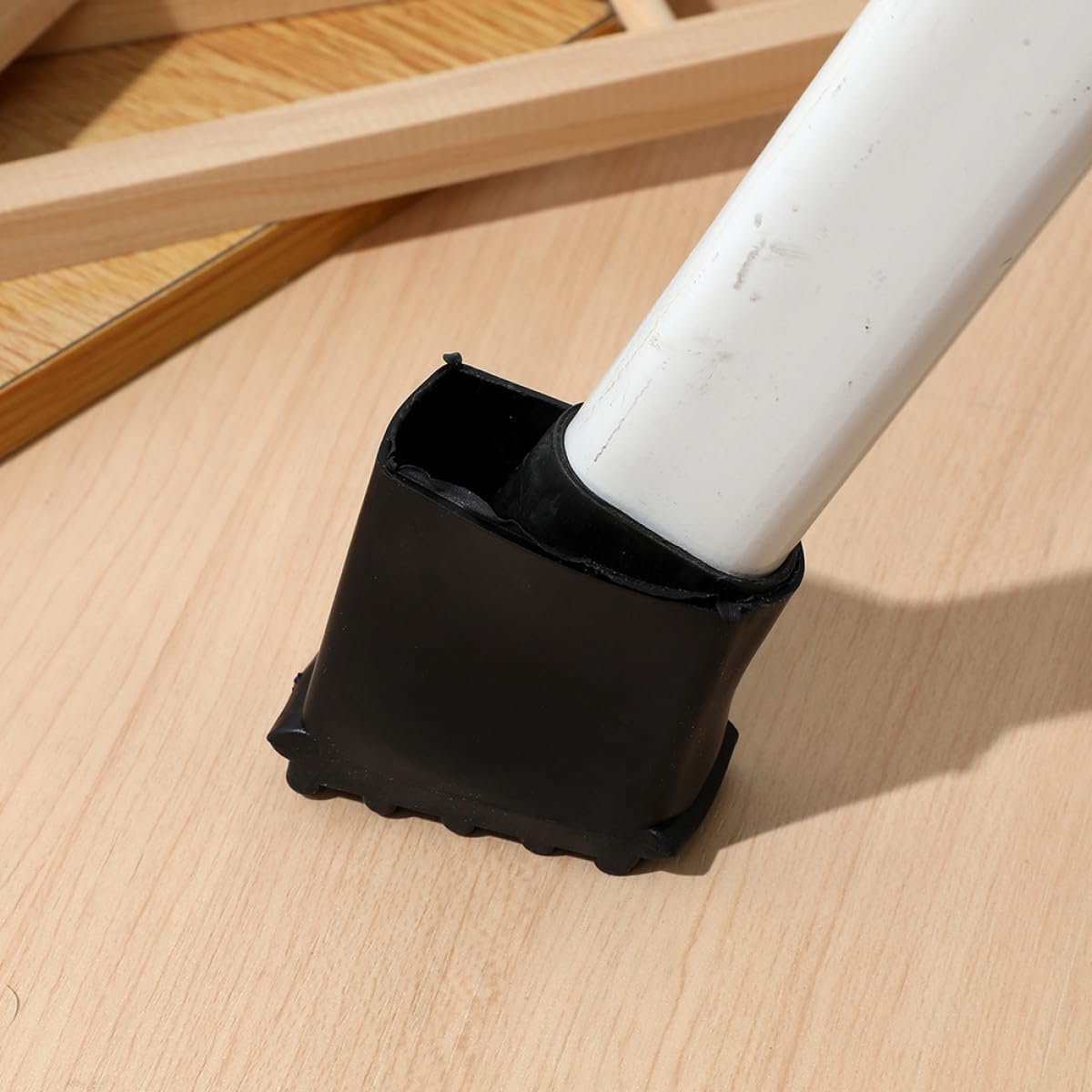 Alipis Set of 6 Non-Slip Rubber Ladder Foot Ends Insulating Protection Black 25 x 5 cm Safety Accessories for Construction Ladders and Stepladders Skates