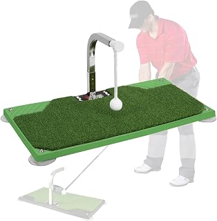Golf Swing Trainer, Golf Ball Putting Mat, Professional Golf Training Equipment, 5 Height Adjustments 360 Rotation Ball Simulator for Indoor Outdoor Golf Sport
