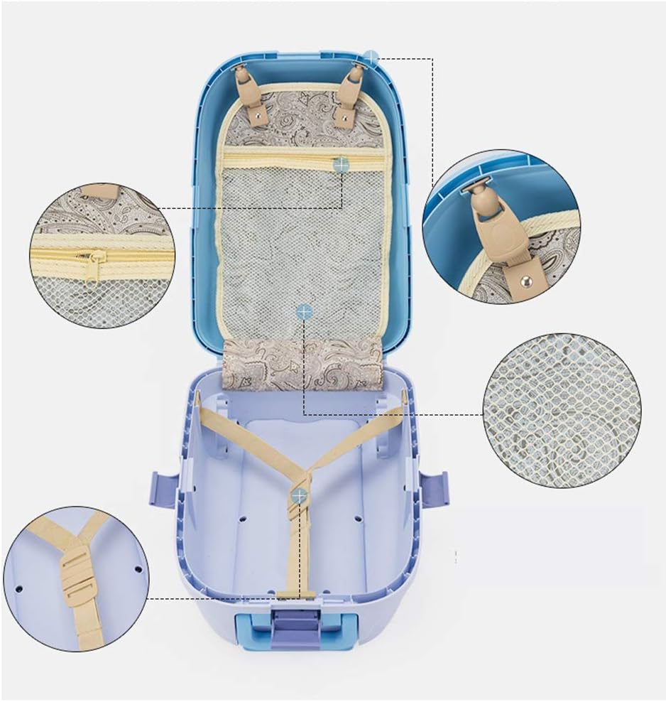 review WYGRACE 16 Inch Kids Rolling Luggage Cute PP Children Suitcase Wheels Boys Cabin Girls Trolley Case Student