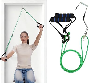 Shoulder Pulley for Physical Therapy, Pulleys for Shoulder Rehab, Over the Door Physical Therapy System, Arm Exercise Pulley Equipment