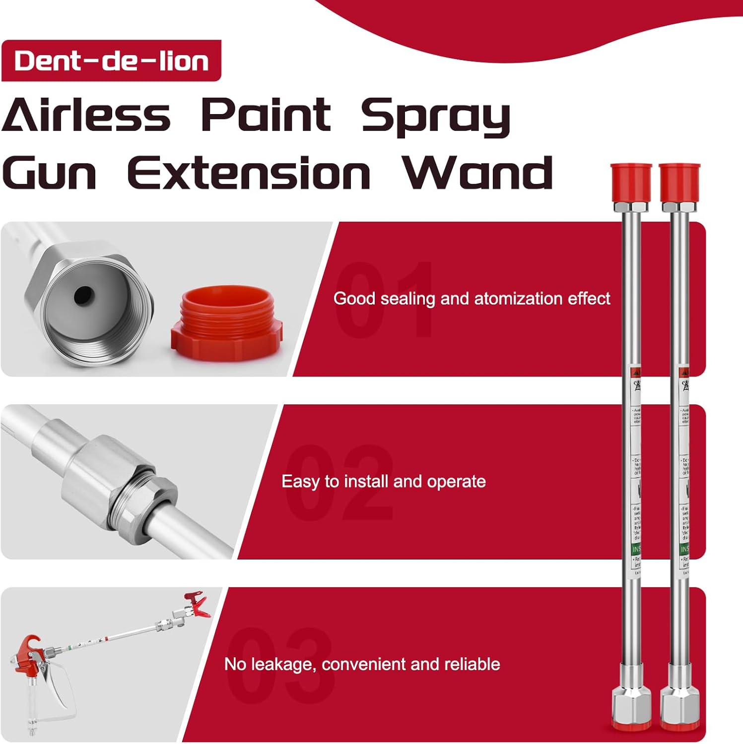 21Pcs Airless Paint Sprayer Gun Tip Extension Pole Rod Set with Airless Spray Gun Tip, 30CM Paint Sprayer Extension Wand, Nozzle Tip Guards, Swivel Joint for Airless Paint Sprayer Gun Painting