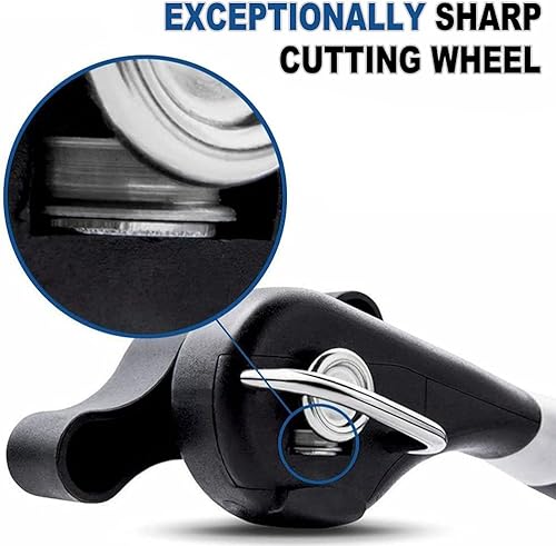 Miniatura 4 de PAKITNER - Abrelatas de corte seguro abrelatas de borde liso - Abrelatas de mano abrelatas manual borde ergonómico liso abrelatas de corte de acero