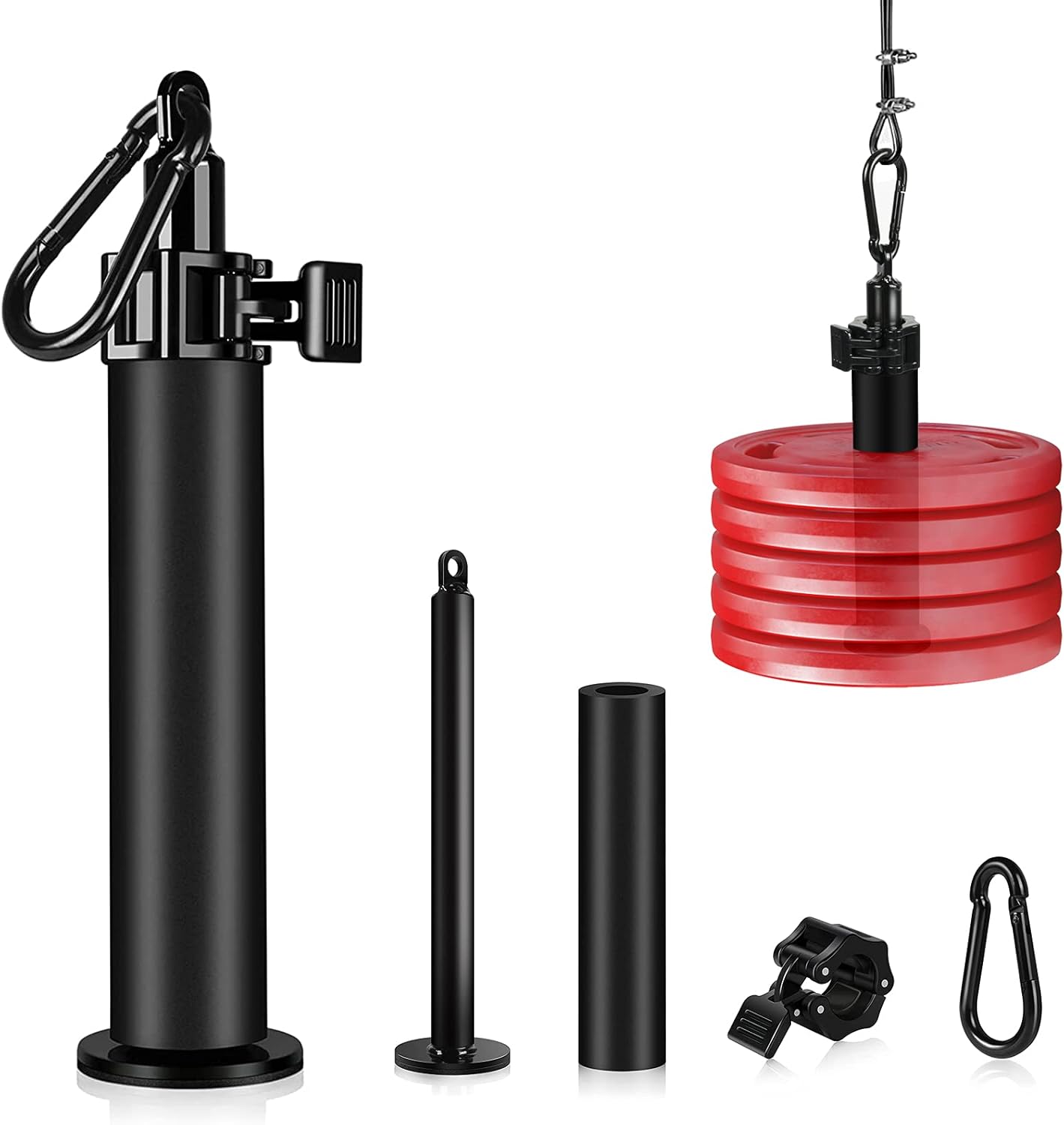 RENRANRING Fitness LAT and Lift Pulley System Gym - Upgraded LAT Pull Down Cable Machine Attachments, Loading Pin, Handle and Tricep Rope, for Biceps Curl, Forearm, Triceps Exercise Gym Equipment : Sports & Outdoors