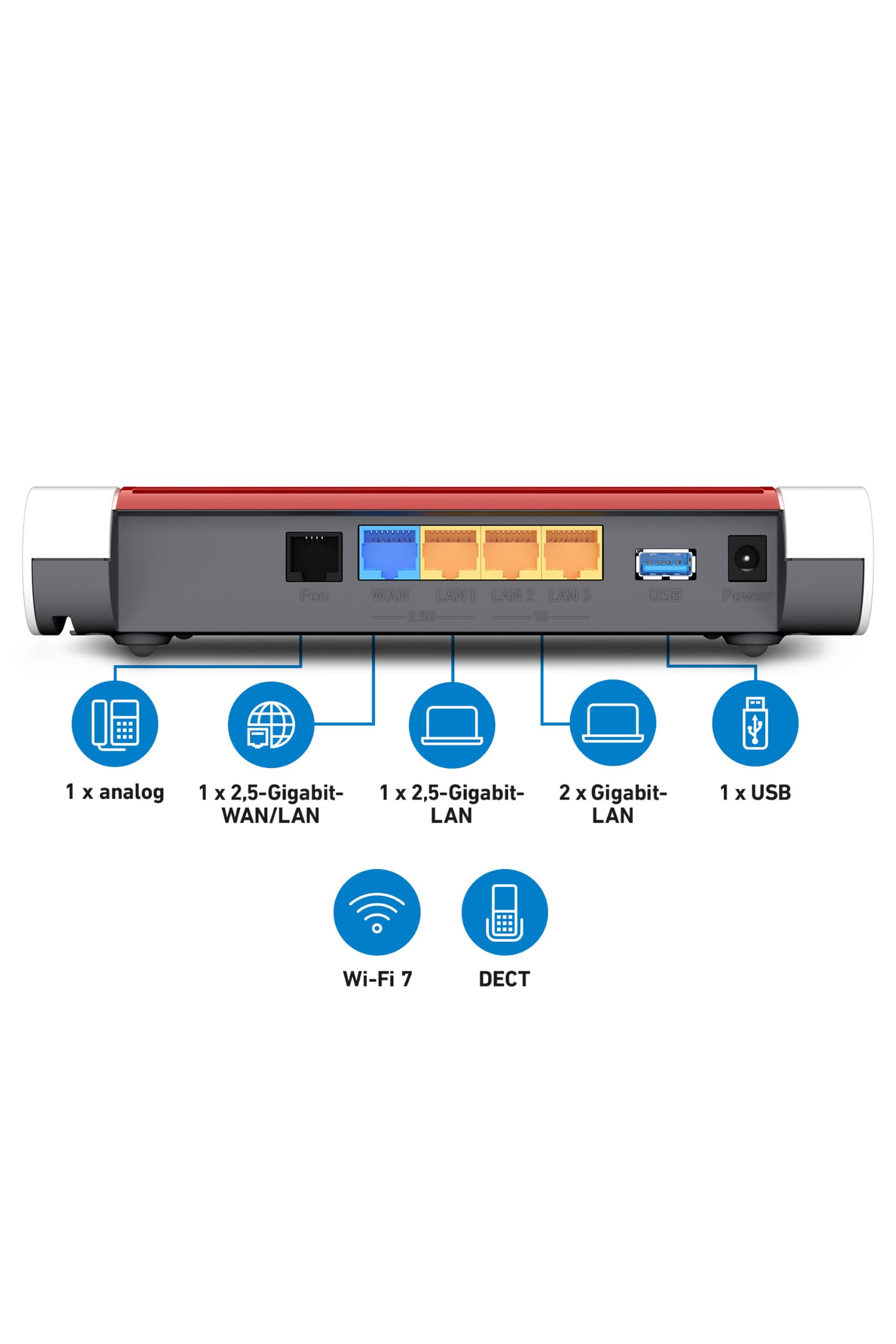 FRITZ! Box 4630 | Modem routera, do użytku z modemami światłowodowymi, kablowymi lub DSL | Wi-Fi 7 | do 3568 Mbit/s | sieć WLAN | Najwyższe standardy bezpieczeństwa | Szybka konfiguracja |