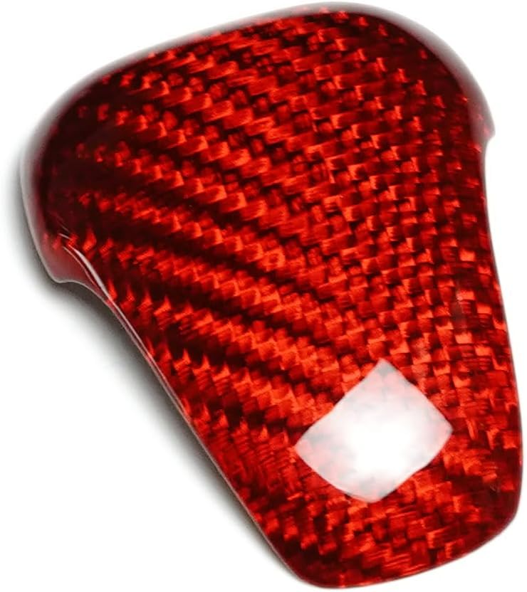 Real Carbon Fiber Gear Shift Knob Cover Trim for Subaru Crosstrek 2024 2025 2026,Forester 2025 2026，Outback 2025 2026 for Subaru Accessories 2025 2026 (RED)