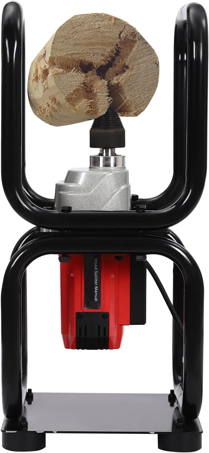 110V 3.3KW Electric Home Firewood Splitting Machine, Powered Wood Splitter with External Gear Three-Stage Reduction for Wood Mills, Firewood Splitting 24Cm/9.45 Inch Wood Diameter