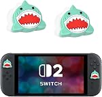 DLseego Thumb Grips Designed for Nintendo Switch 2 2025, Soft Silicone Joycon Analog Controller Protective Anti-Slip Cover 2PCS Button Joy Con Joystick Caps Covers, Cloud - White