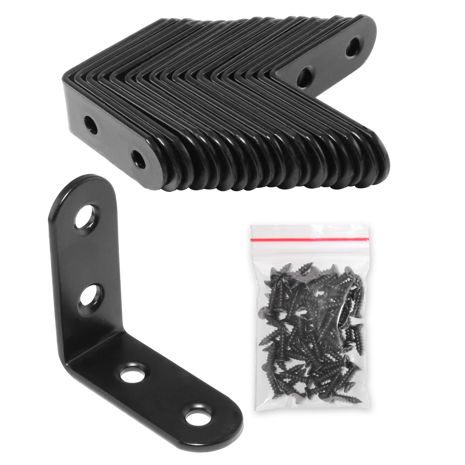 Buy Rierdge 20 Pcs Black Corner Brace L Bracket, 40mm Stainless Steel