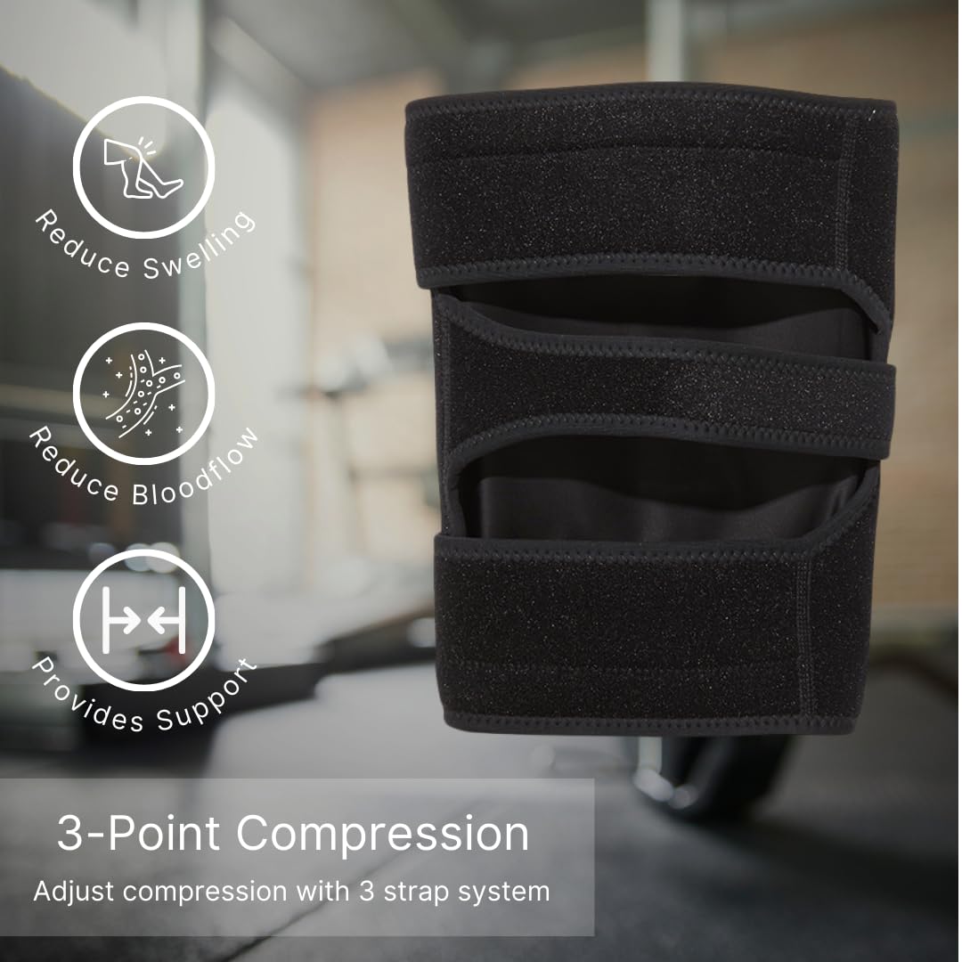 NatraCure Hot & Cold Knee Wrap Brace Support Ice Wrap for Knee Pain - Ice Packs for Knees - Post Knee Surgery Recovery Gift Must Haves, MCL, PCL, ACL Recovery Must Haves - Knee Wraps for Pain Relief