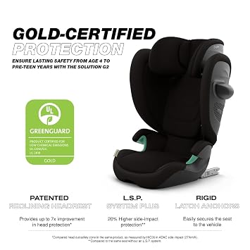 Solution G2 Folding Travel High-Back Booster - Moon Black