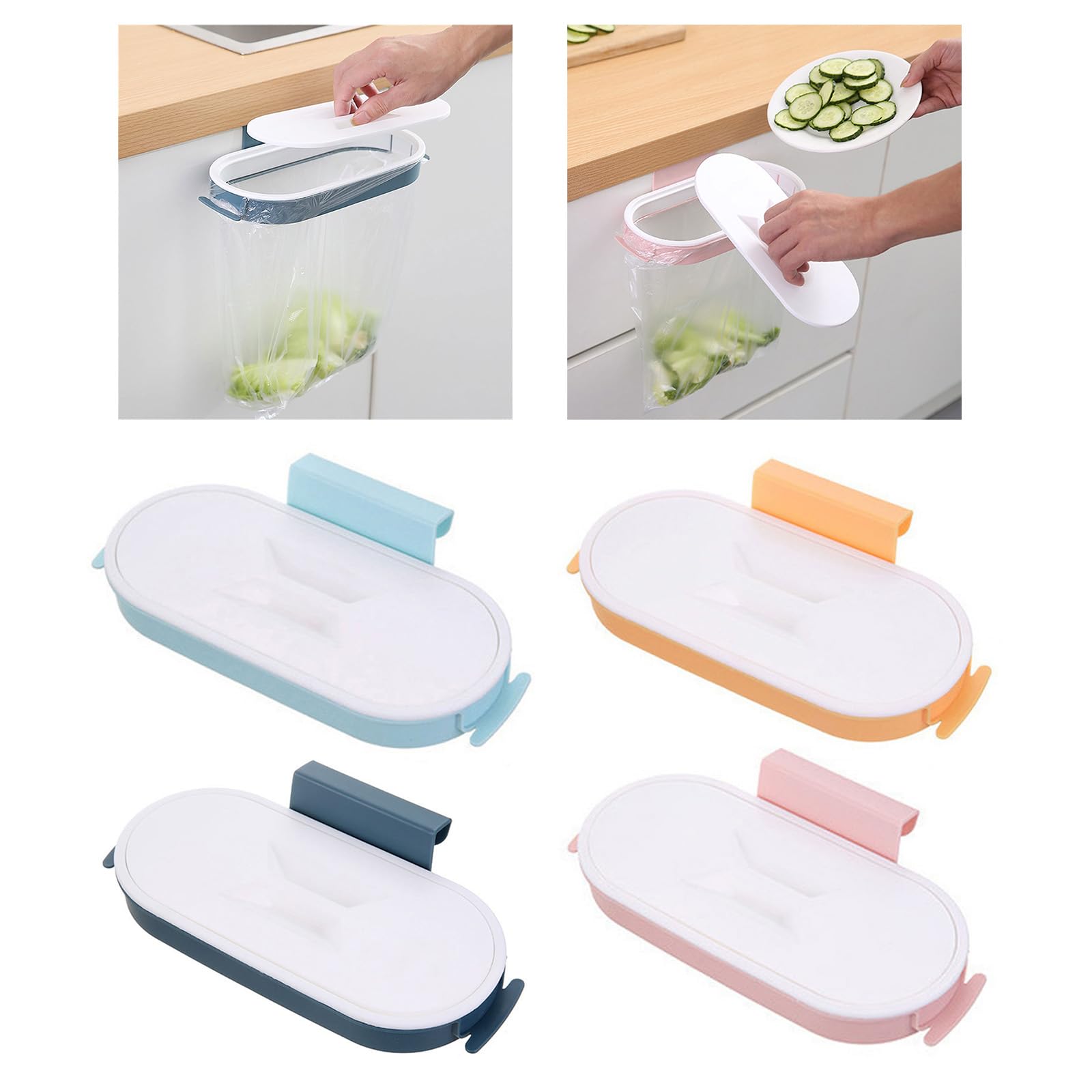 Portable Garbage Hanging Bag Kitchen Trash Storage Rack Bag Hook Scouring Pad Dry Shelf Holder Kitchen Organzier