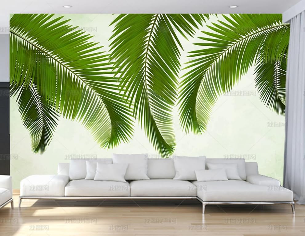 Papier peint intissé feuilles de banane 300x210 cm à pose facile