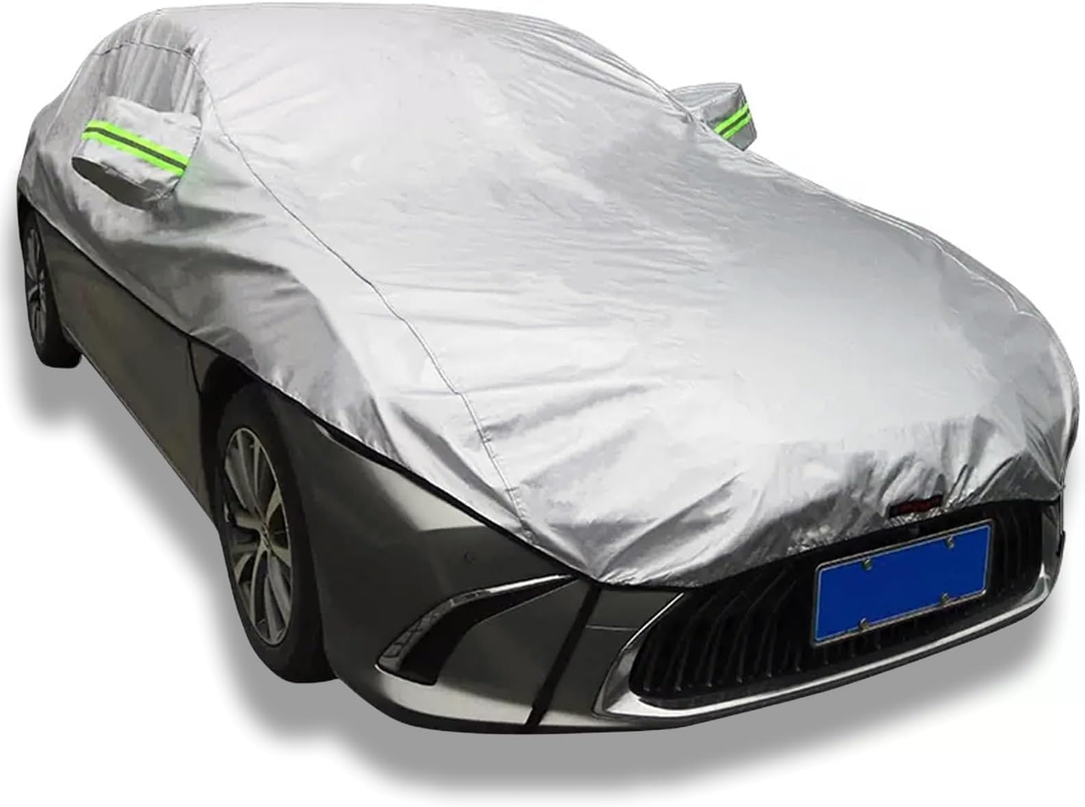 Half Car Cover for Maserati Ghibli (M157) 2017-2020| Waterproof All Weather Outdoor Cover, UV Protection for Snow and Sun, Car Cover with Reflective Strip