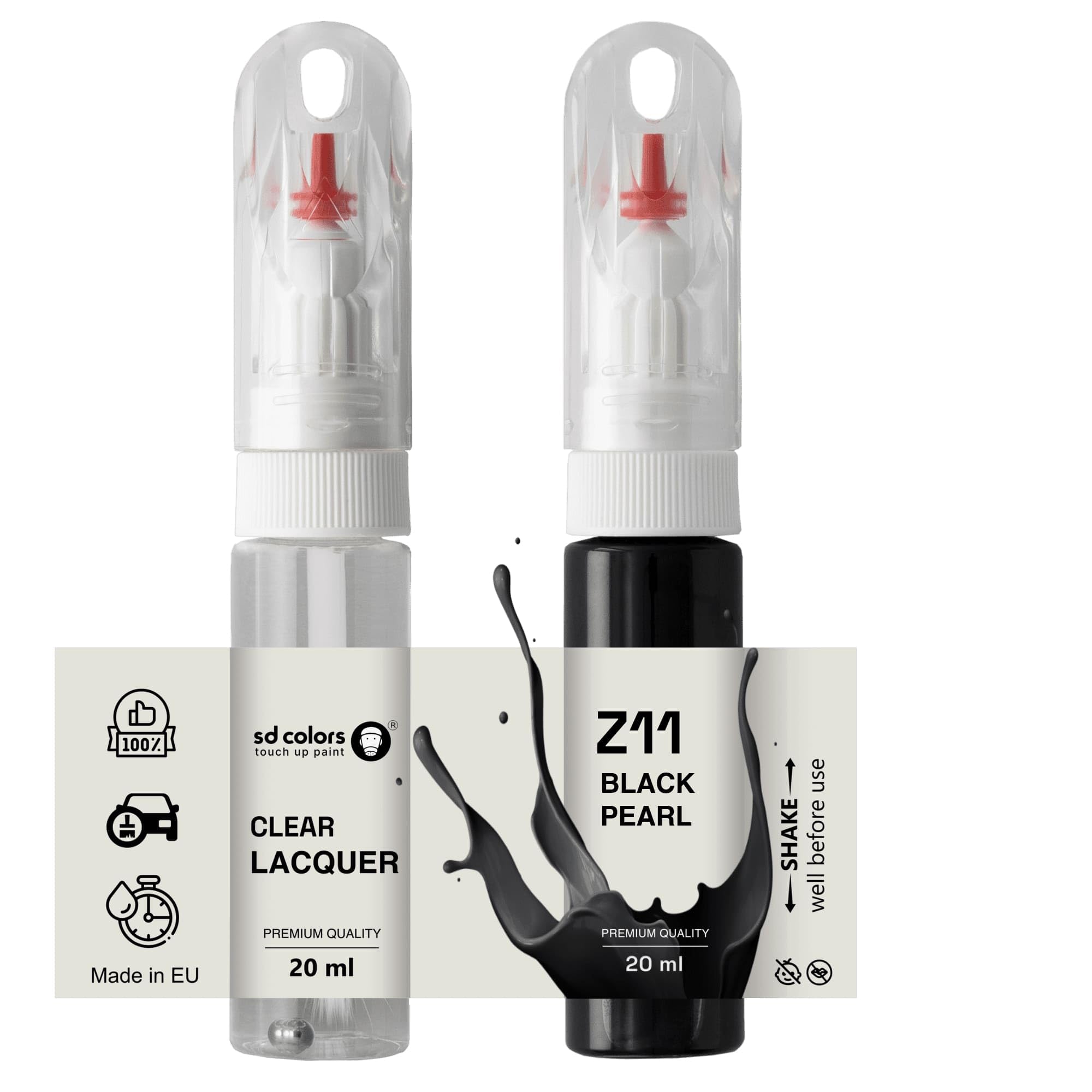 Flacons Avec Pinceau Pour échantillons De Peinture, 20 Ml - Retouche Peinture