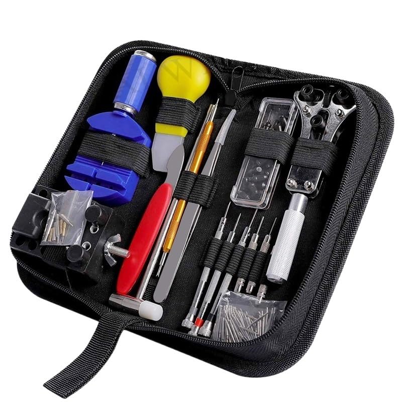 CHENJIAHAO Uhrenwerkzeug Watch Link Pin Remover Gehäuseöffner Repair Tool Kit Set Opener Link Spring Bar Remover Horlogemaker Gereedschap Uhrmacherwerkzeug Set(404pc)
