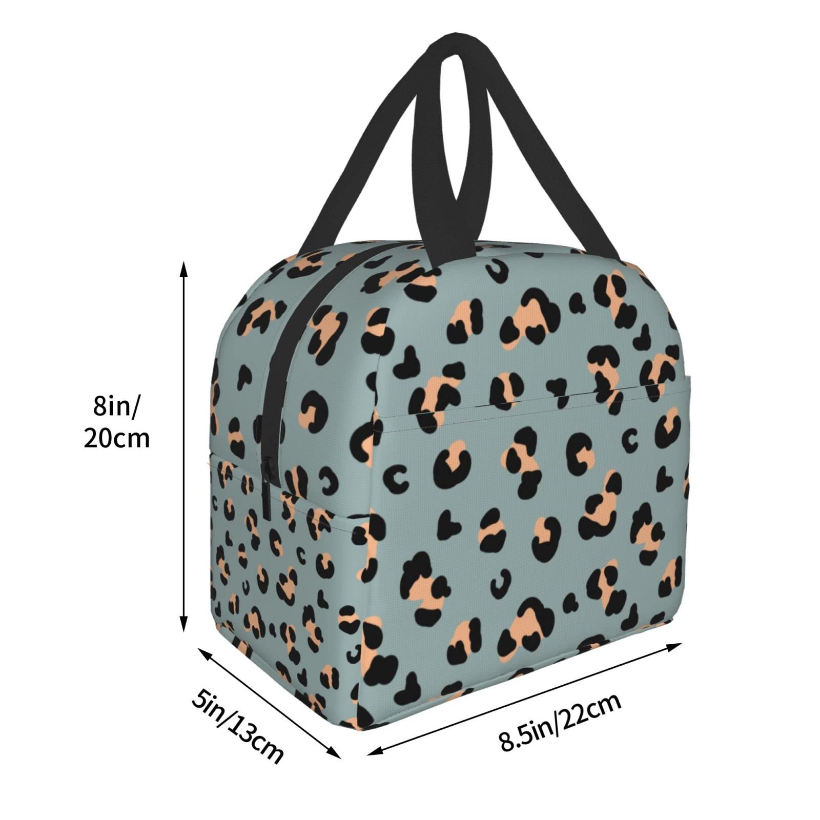 SIMONO Leopard Print Cheetah Insulated Leakproof Lunch Bag for Adults Children, Men, Women - Work and Travel Lunch Box - Image 4