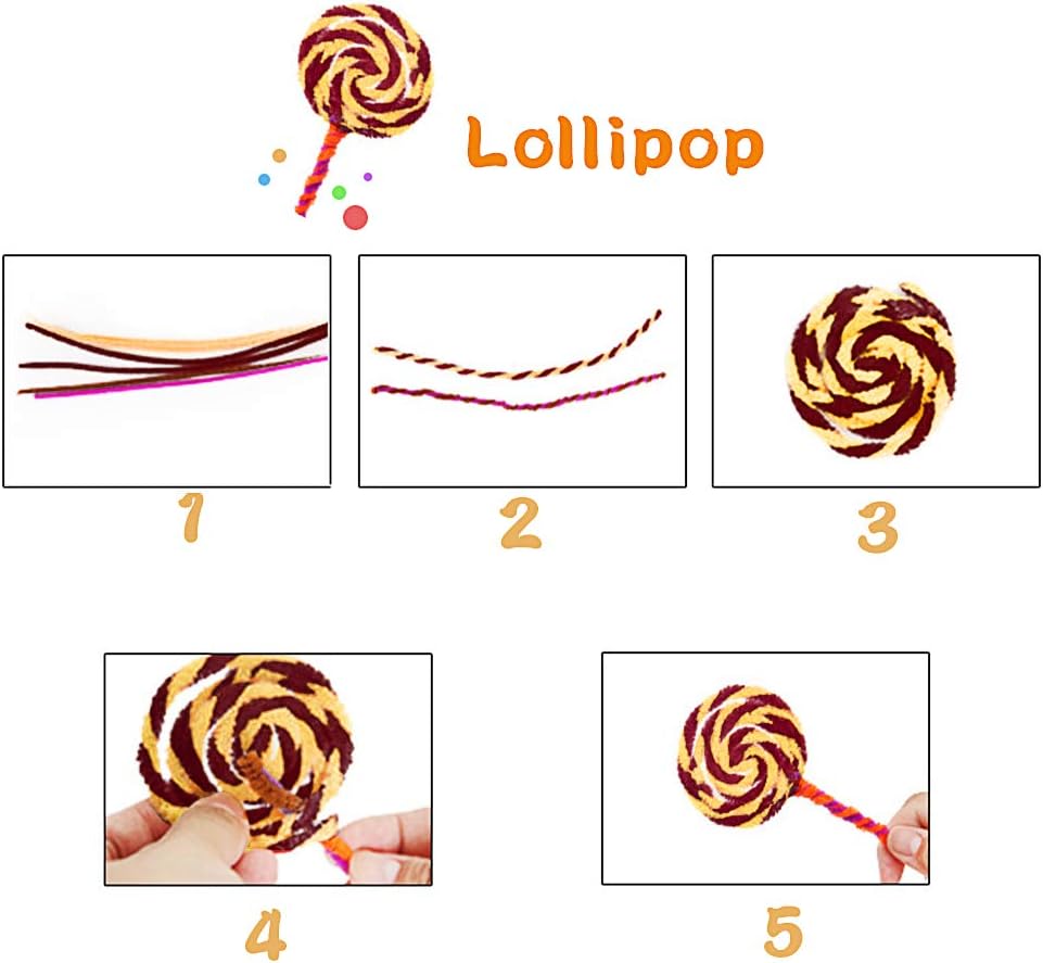 100 Pieces Pipe Cleaners Chenille Stem, Solid Color Pipe Cleaners Set for Pipe Cleaners DIY Arts Crafts Decorations, Chenille Stems Pipe Cleaners (Brown) : Health & Household