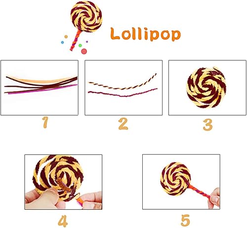 Miniatura 4 de Juego de 100 limpiapipas de chenilla, de color sólido, para limpiar tuberías, manualidades, manualidades, decoración, tallos de felpilla (marrón)