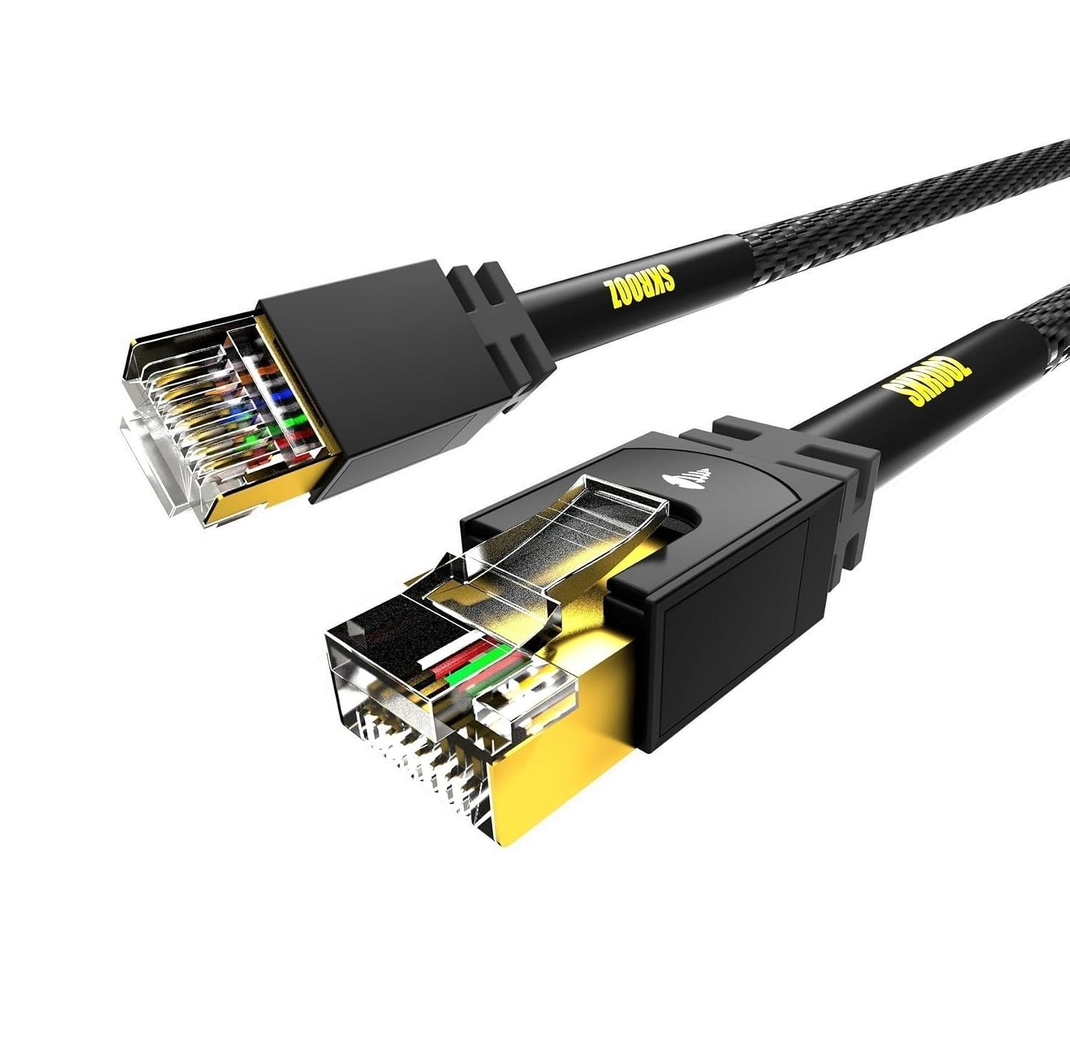 Cable Ethernet SKROOZ Cat8 8 pies Alta Velocidad RJ45 miniatura 1