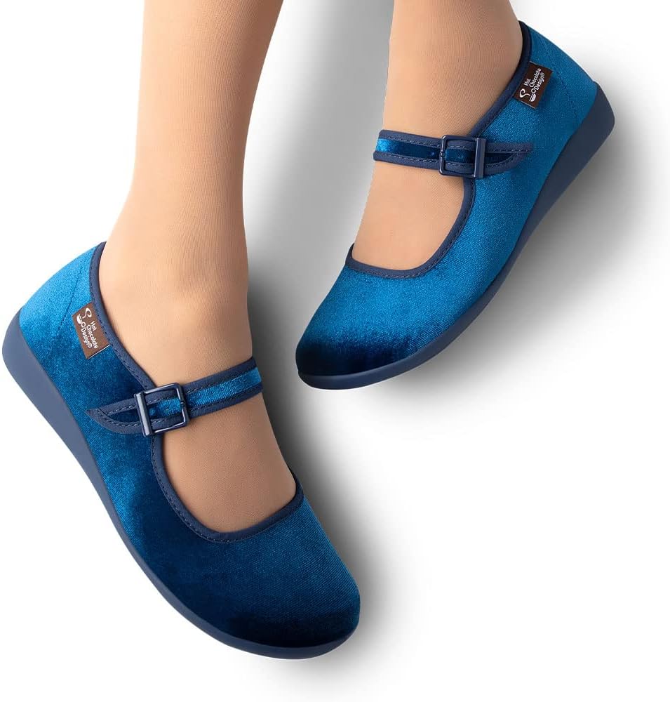 Hot Chocolate Design Nostalgic Women's Buckle Strap Flats image 4