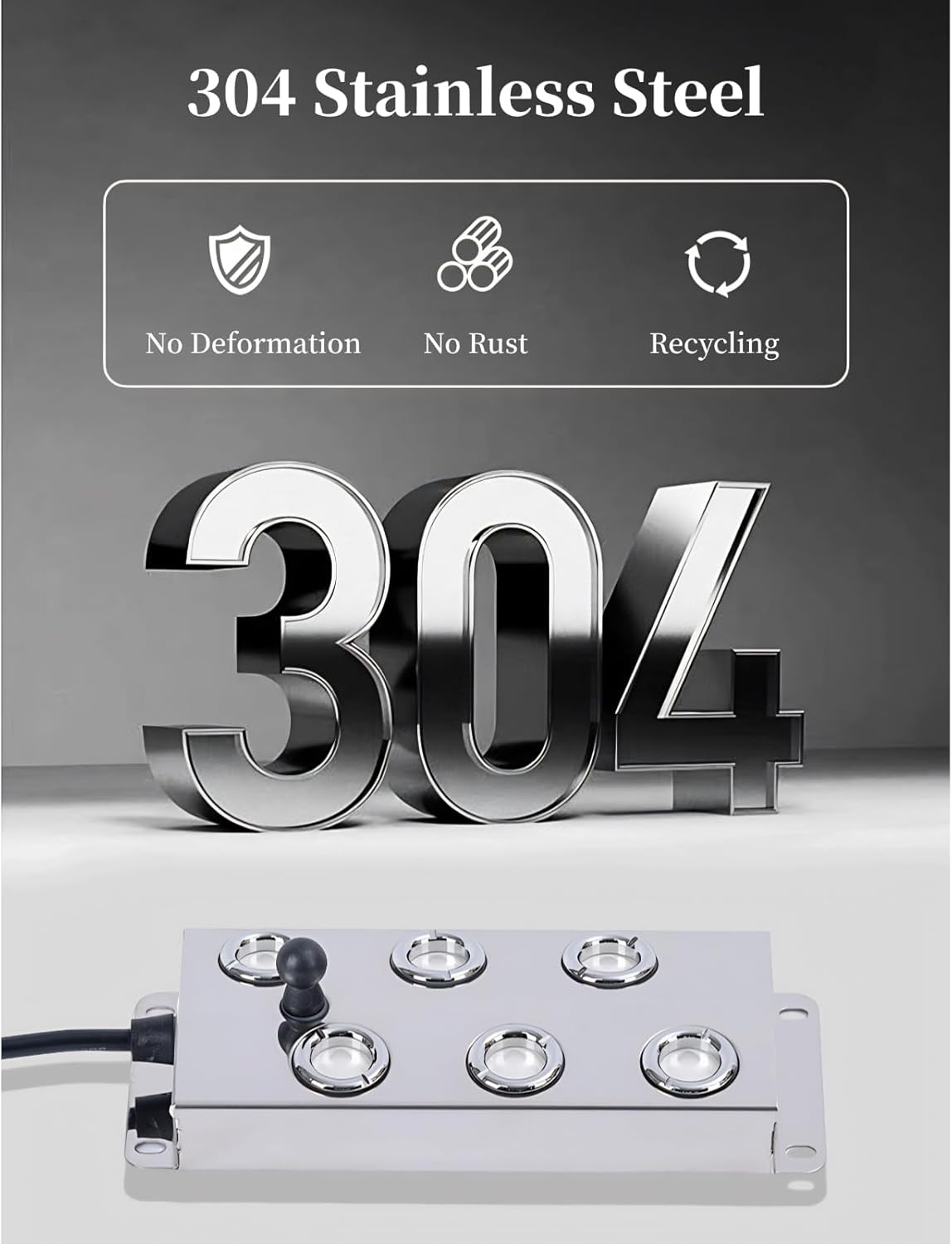 Mist Maker Fogger 6 Head, Mist Fogger with Power Supply, Mist Maker Fogger Water Fountain, Water Proof Mister for Landscape Garden