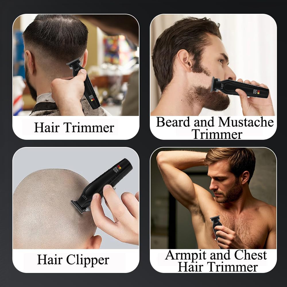 Valentines Day Gifts for Him Professional Hair Trimmer for Men Cordless Beard and Mustache Zero Gap Trimmer Rechargeable Electric T Liners Clippers with Led Display and Luxury Gifts Box - Image 6