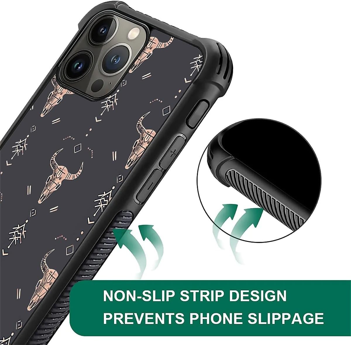 for iPhone 16 Pro Max Case,Graphic Design for Girl Boy Soft Silicone Hard Acrylic Shock Protection Designed for iPhone 16 Pro Max Western Boho Country Southern Pattern - Image 5