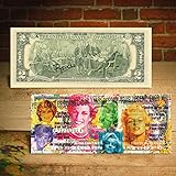 Princess Diana/Marilyn Monroe Elton Candles in The Wind $2 Bill - Signed Rency
