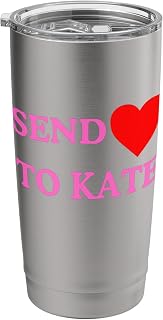 Send Love To Kate Middleton Kate Middelton Pink Color Stainless Steel Insulated Tumbler