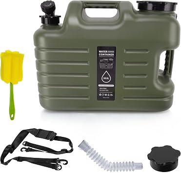 Camping Water Container, 5 Gallon 18.5L Camping Water Jug With Spigot, Portable Emergency Water Tank For Camp-ing, Outdoor Hiking, BBQ, Picnic, Emergency Stroage, BPA Free