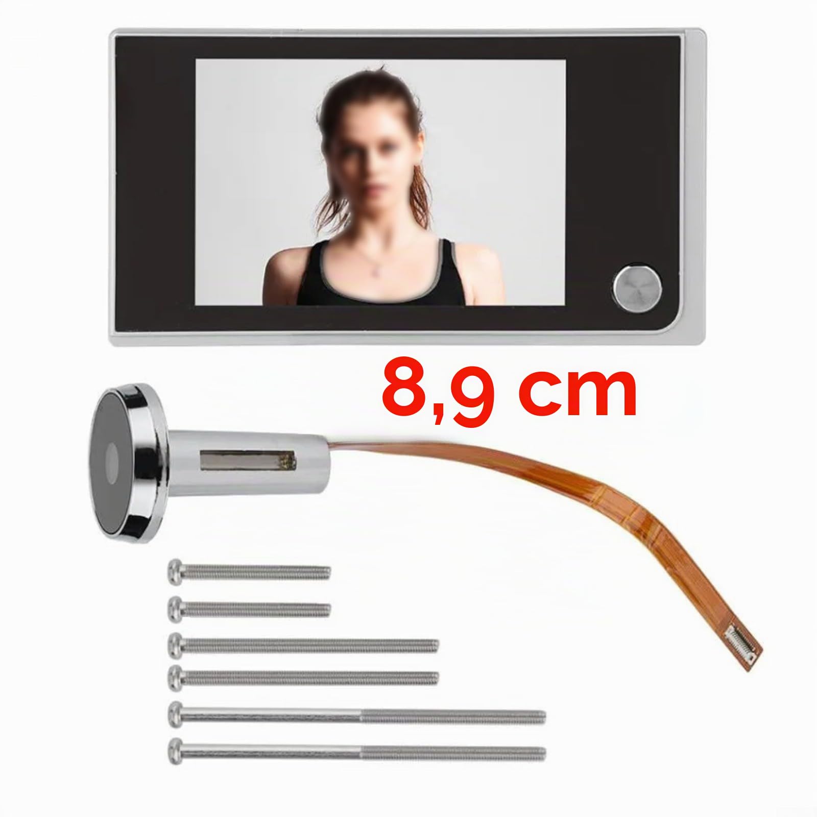 Mirilla para puerta con cámara wifi, mirilla digital, timbre de puerta, cámara inalámbrica, 3,5 en 720HD