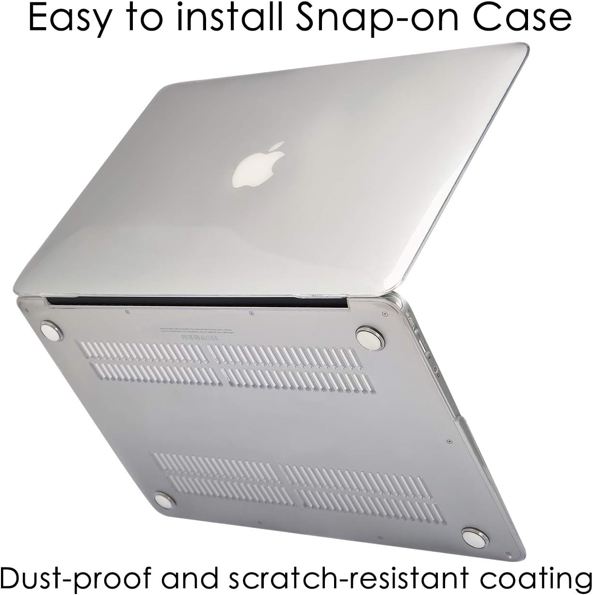HDE Clear Plastic Hard Shell Case for Apple MacBook Air 13 inch (Models: A1369 / A1466), Crystal Clear