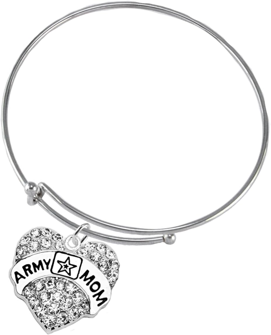 Cardinali Jewelry The Army Mom Hypoallergenic Adjustable Bracelet, Safe-Nickel, Lead, Cadmium Free