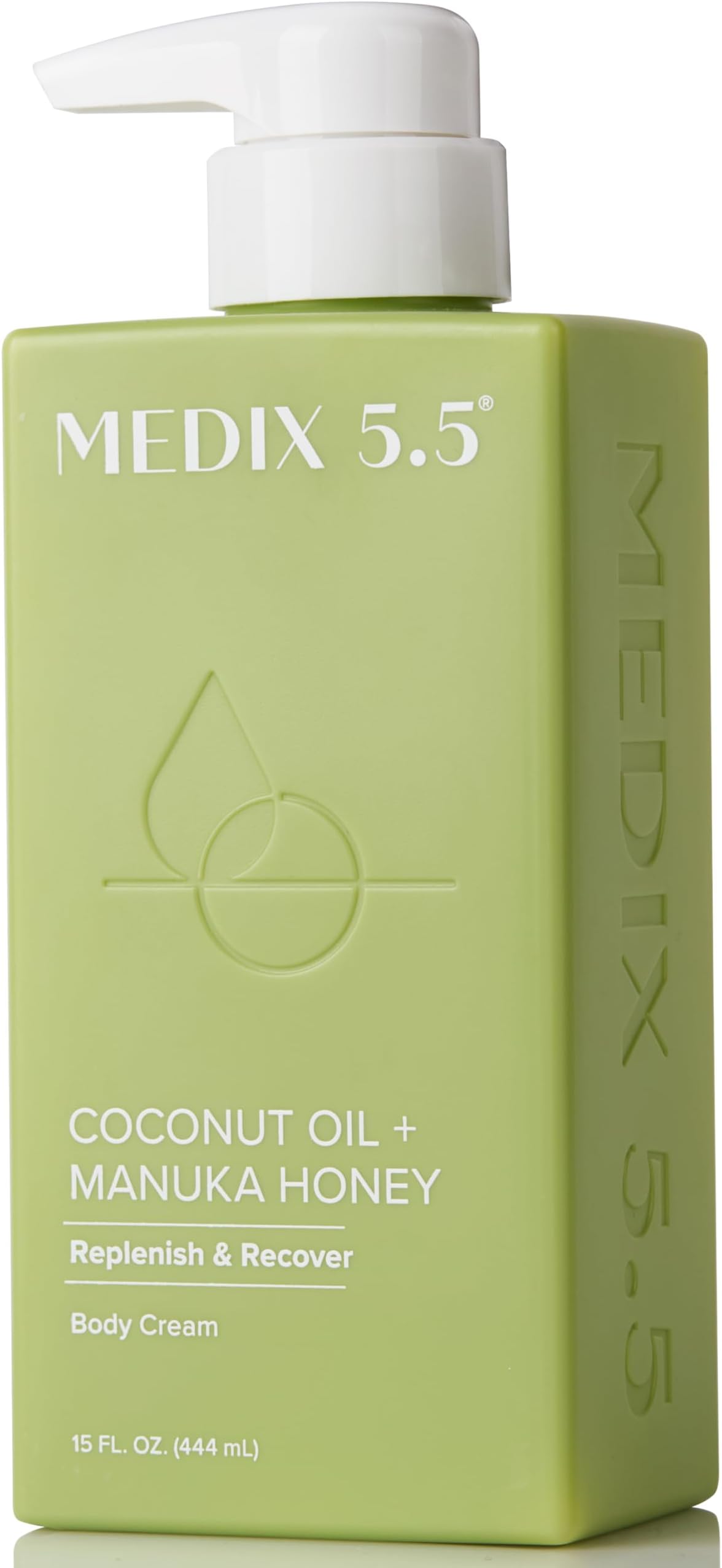 Medix 5.5 Men & Women Coconut Body Lotion + Manuka Honey Cream | Natural Coconut Oil Lotion | Moisturizer Cream Body Butter Skin Care Balm | Stretch Marks, Cellulite, & Dry Skin |15 Fl Oz