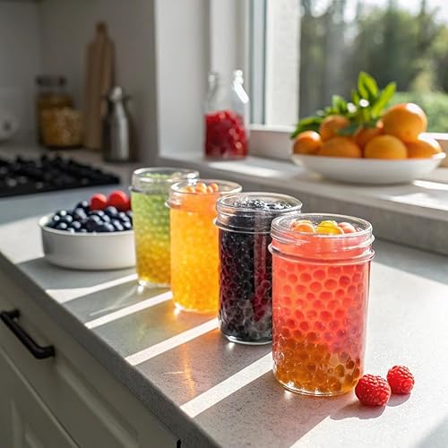 Vista 45 de Perlas de Boba de maracuyá, boba explosiva de pasión, perlas de tapioca de burbuja de la pasión para té de burbujas (maracuyá, 7 libras, 1 paquete)