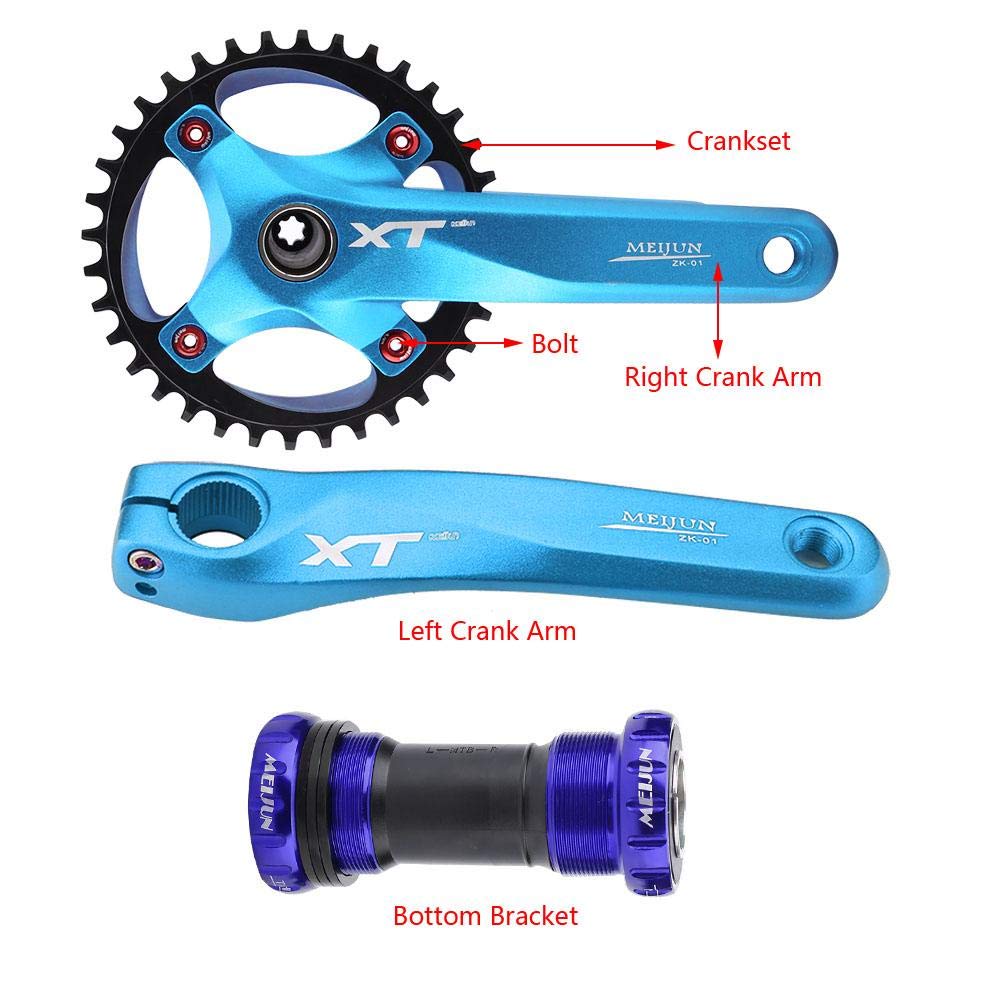 Mountian Bike Crankset, Aluminum Alloy Crankset Integral Single