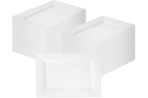 Restaurantware Moderna Rectangle Paper Plates Disposable