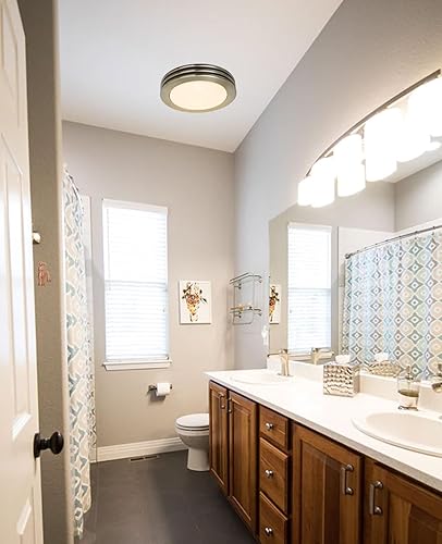 Miniatura 6 de Akicon Ventilador de escape con luz, ultra silencioso de 80 CFM 2.0 Sones Ventilación Ventilador de baño con luz, luz LED seleccionable de 3000