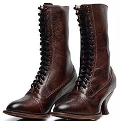 Victorian Boots Victorian Boots for Women Granny Boot Ankle Boot Low Heel Lace Up Booties With Zipper Comfortable