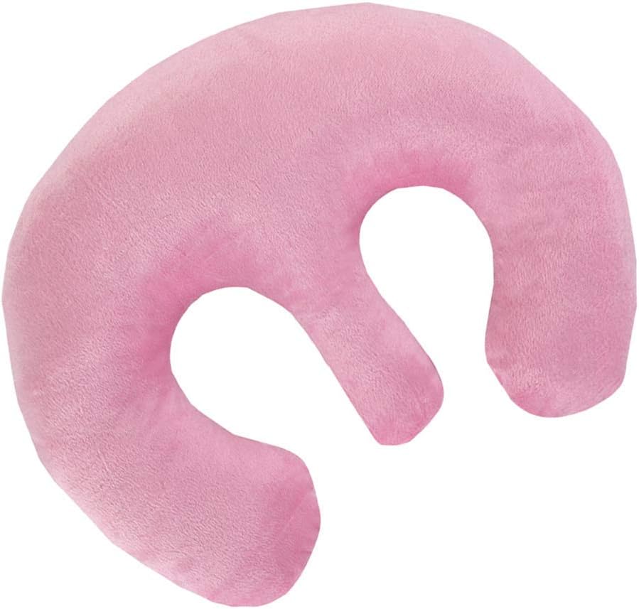 Beauty Salon Breast Pillow Feminine Bolster Breast Pillow for Massage Table, Massage Face Cradle Rest Pillow for SPA Salon, Soft Cotton Fabric - Pink